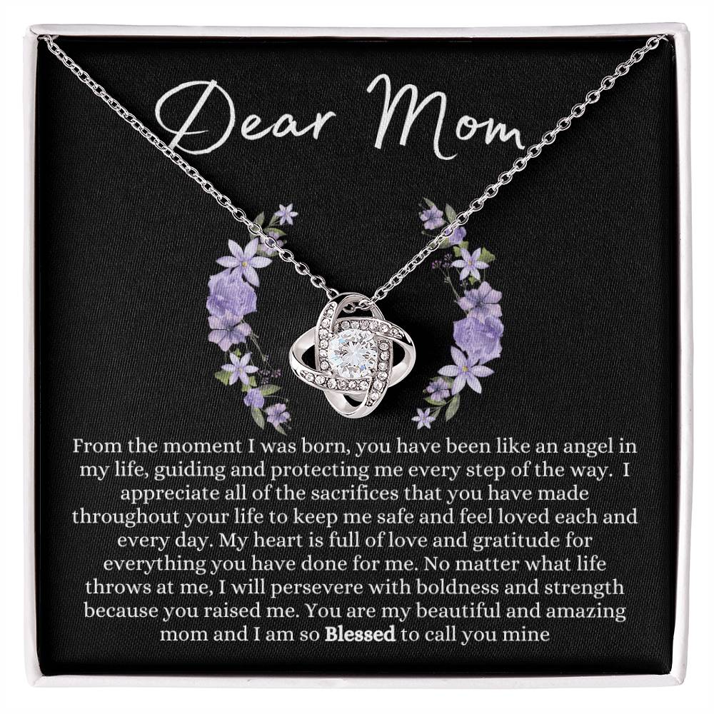 Dear Mom Love Knot Necklace