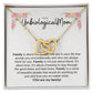 To My Unbiological Mom Interlocking Hearts Necklace