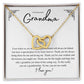 To My Beautiful Grandma Interlocking Heart Necklace