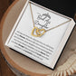 To My Badass Daughter Interlocking Hearts Necklace