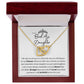 To My Badass Daughter Interlocking Hearts Necklace