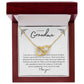 To My Beautiful Grandma Interlocking Heart Necklace