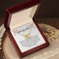 To My Unbiological Mom Interlocking Hearts Necklace