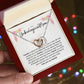 To My Unbiological Mom Interlocking Hearts Necklace